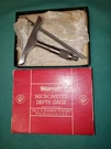 Vintage Starrett Micrometer Depth Gage Gauge No. 440-B W/ Box. Fixed Price $60.00.