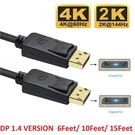 Lot Display Port To Dp Male Cord 4K Hd W Latches 6/10/15FT. Fixed Price $369.99.