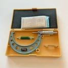 Mitutoyo 103-218T Outside Micrometer 4" 0.0001" Ratchet Stop. Fixed Price $100.00.