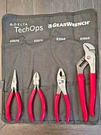 Gearwrench Delta Techops 4PC Plier Set With Carry Pouch Excellent Condition Rare. Fixed Price $40.00.