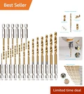 Versatile 19-PIECE Quick-change Hex Drill Bits Titanium-coated Hss Performance. Fixed Price $11.69.