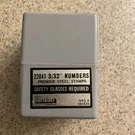 Hanson 22841 Premier Steel Stamps, 3/32 Numbers With Case. Fixed Price $18.00.