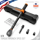 3/8" Drive Click Torque Wrench Snap Socket Ratcheting 5-45 Ft-lb 6.8-61 N-m. Fixed Price $29.99.