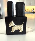 Mid-century Wood "scottie Dog" Clothing Brush / Valet Set. Fixed Price $27.50.