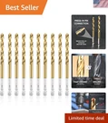 High-performance 10PCS Drill Bit Set Titanium Hss Metal & Plastic. Fixed Price $27.99.