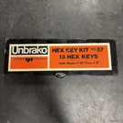 Unbrako Sae Hex Key Set No 57 1/16" - 1/2" 13PC Vintage Metal Case. Fixed Price $19.50.