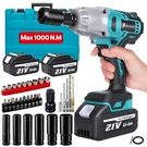Cordless Electric Impact Wrench Gun 1/2'' 1000N.M High Power Driver 2PC Battery. Fixed Price $76.99.