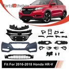 Full Front Bumper Cover Grille Radiator Panel Set For 2016-2018 Honda Hr-v Hrv. Fixed Price $229.97.