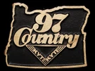JI25127 Vintage 1970S **kyt - 97FM** Country Radio Station Solid Brass Buckle. Fixed Price $30.00.