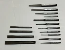 Snap On Punch Chisel Set 15 Pc Pin Starter Tapered Center Flat Cold Usa. Fixed Price $129.95.