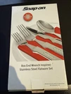 Snap On 4 Pc Box End Wrench Inspired Stainless Steel Flatware Set - New. Fixed Price $30.00.