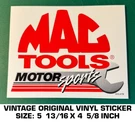 Mac Tools Motorsports Vintage Original Vinyl Decal Sticker-automotive-american. Fixed Price $7.30.